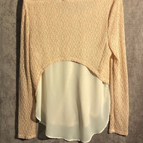 lush hi low sheer back sweater - Picture 5 of 5